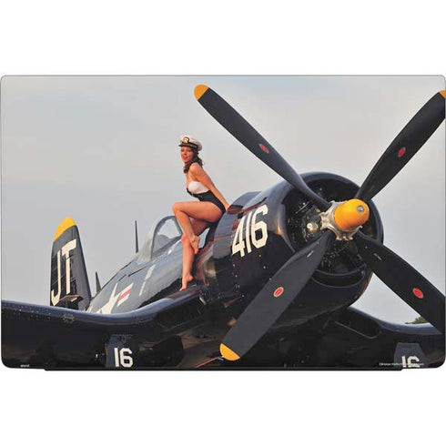 1940s Navy Pin-Up Girl On Corsair Fighter Plane Dell Vostro Skin